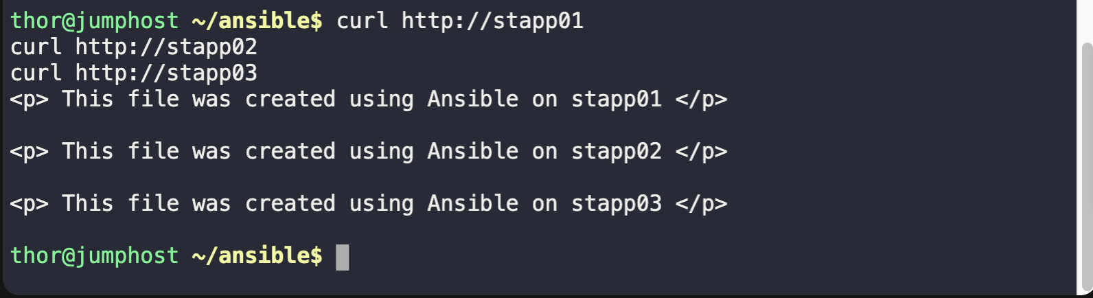 ansible curl result
