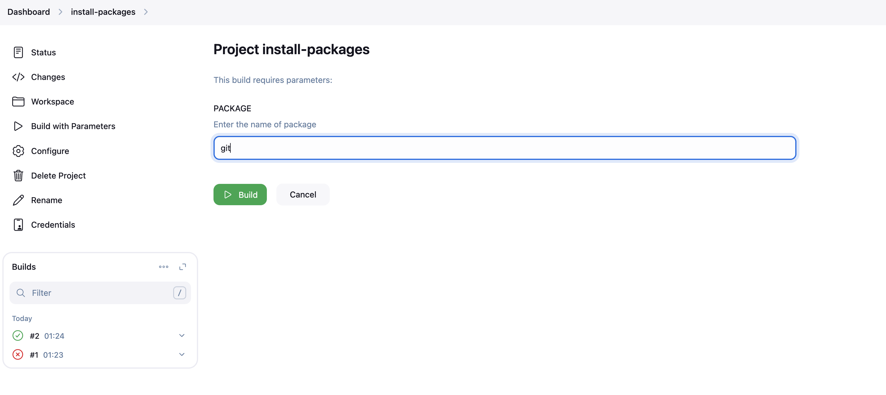 build-with-parameter